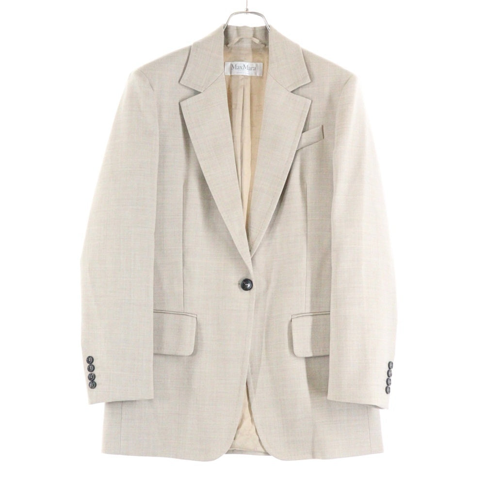 Max Mara(マックスマーラ) シングルブレスト 1B テーラードジャケット ベージュ レディース 2421046153