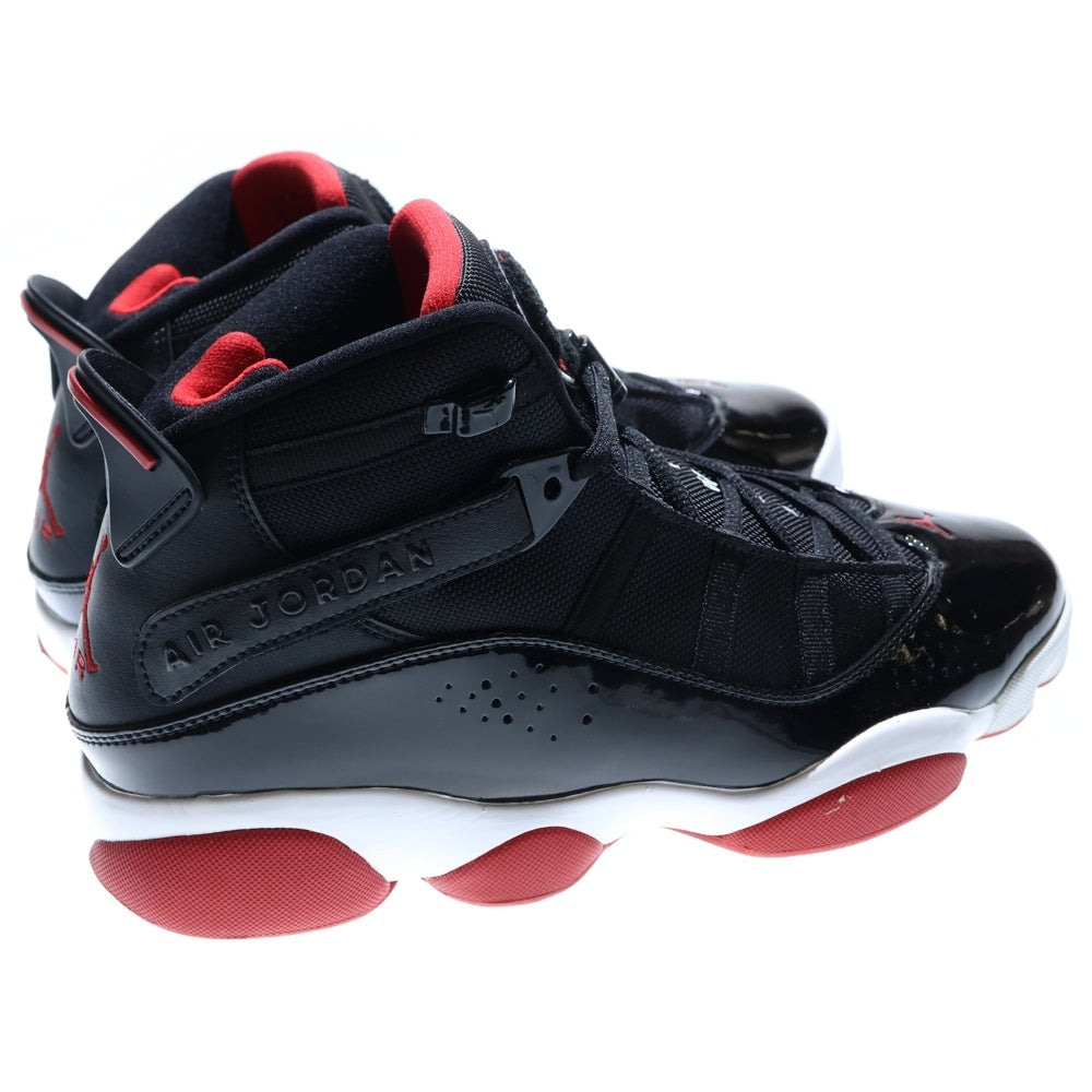 NIKE(ナイキ) AIR JORDAN 6 RINGS BLACK VARSITY RED エアジョーダン 6 ハイカットスニーカー US10.5/28.5cm 322992-062