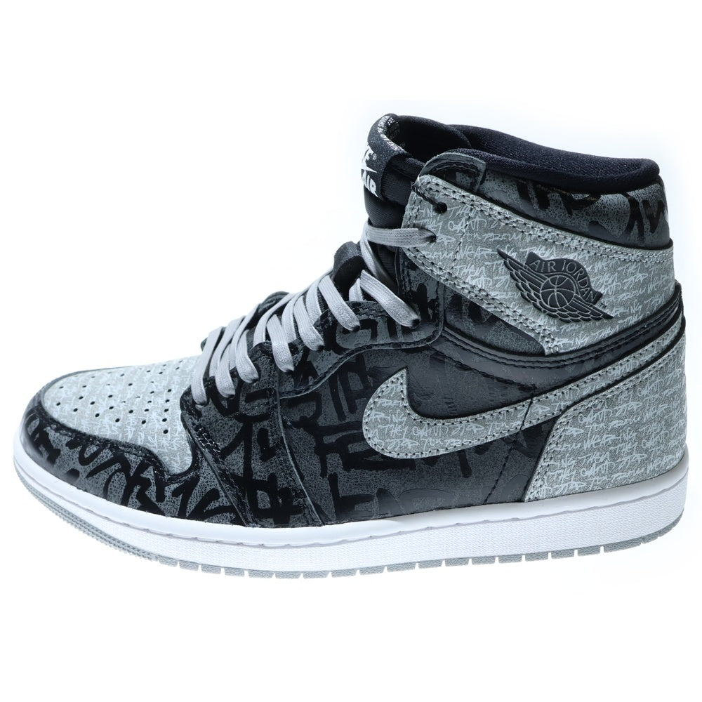 NIKE(ナイキ) AIR JORDAN 1 RETRO HIGH OG REBELLIONAIRE エアジョーダン1 レベリオネア ハイカットスニーカー グレー US8.5/26.5cm 555088-036