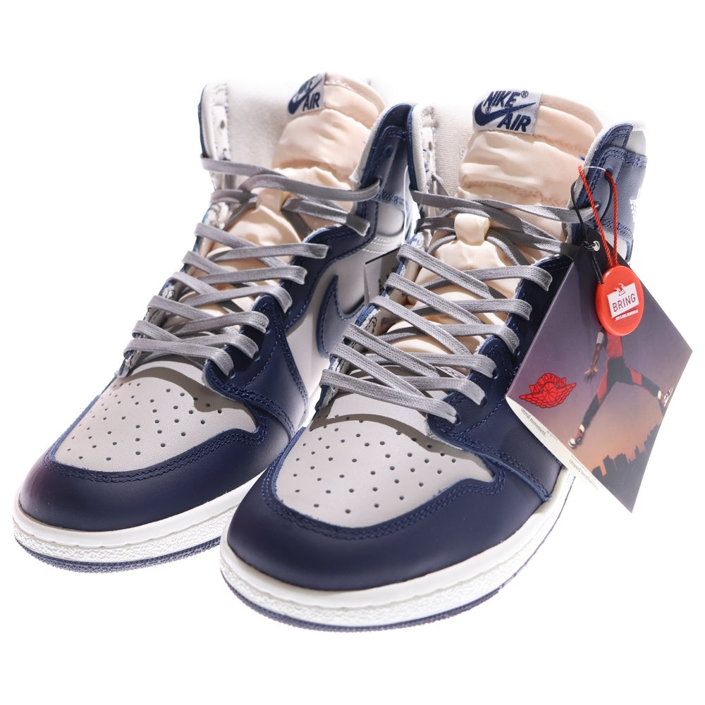 NIKE(ナイキ) AIR JORDAN 1 HIGH 85 GEORGETOWN エアジョーダン1 ジョージタウン ハイカットスニーカー ネイビー/グレー US9/27cm BQ4422-400