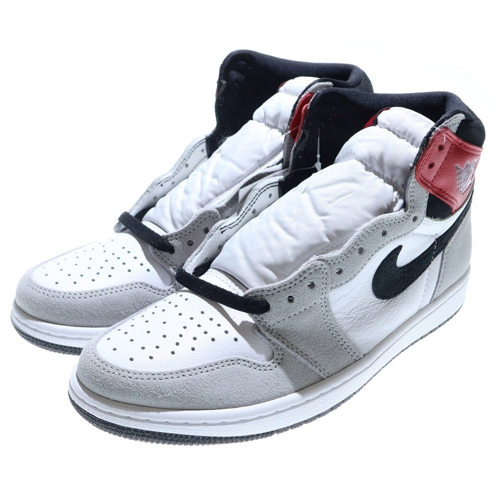 NIKE(ナイキ) AIR JORDAN 1 RETRO HIGH OG LIGHT SMOKE GREY エアジョーダン 1 スモークグレイ ハイカットスニーカー ホワイト/グレー US8.5/26.5cm 555088-126