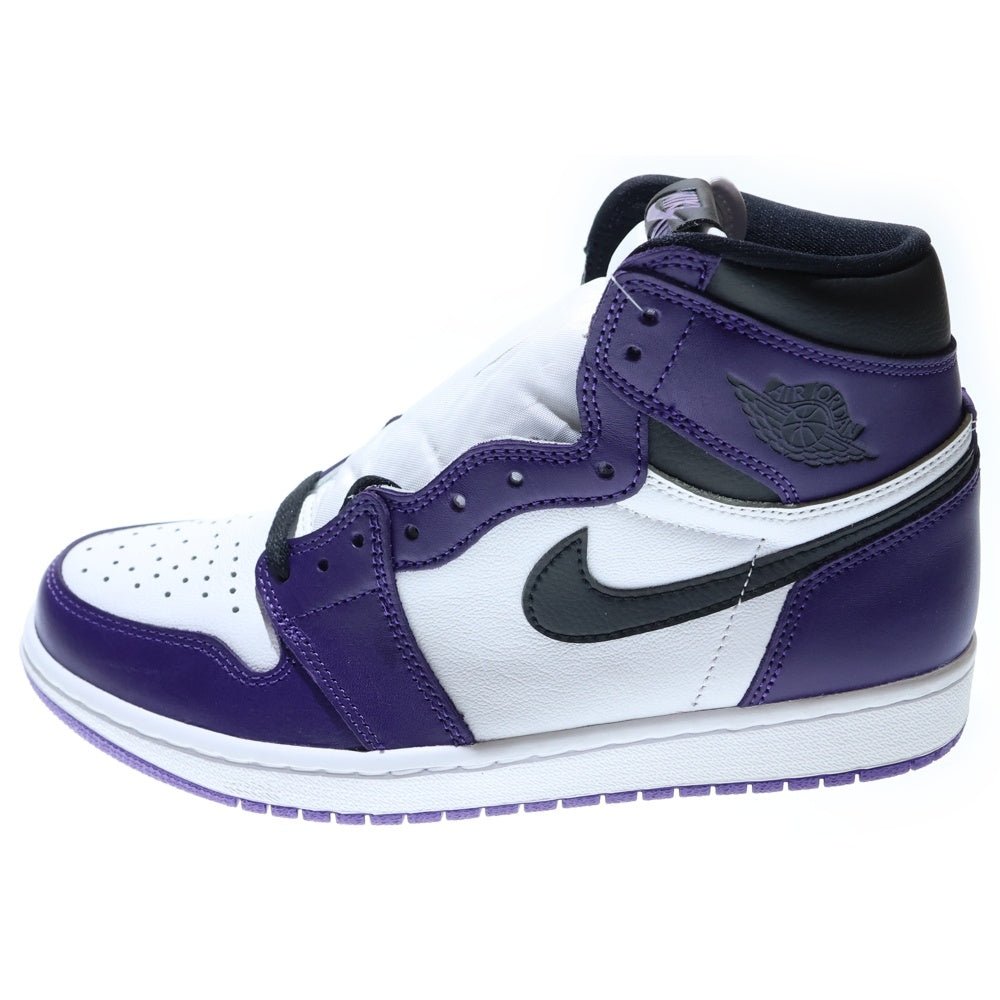 NIKE(ナイキ) AIR JORDAN 1 RETRO HIGH OG COURT PURPLE エアジョーダン1 コートパープル ハイカットスニーカー ホワイト/パープル US8.5/26.5cm 555088-500