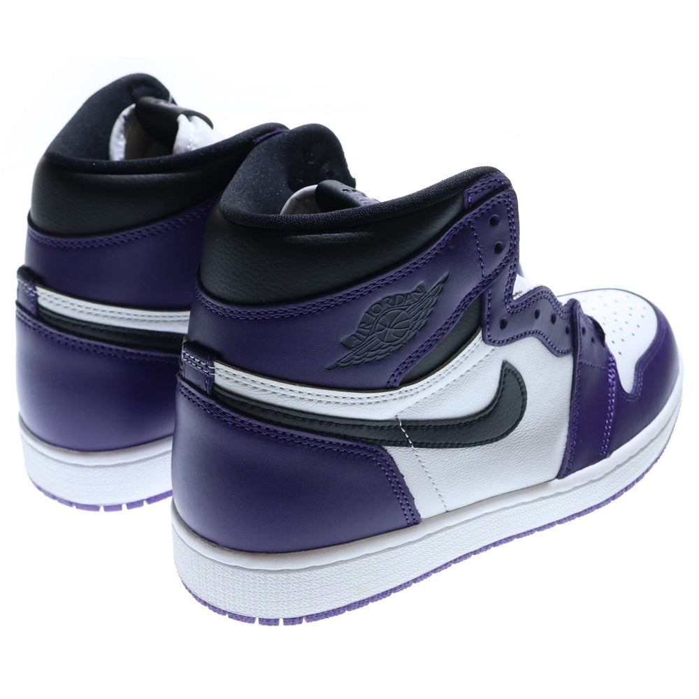 NIKE(ナイキ) AIR JORDAN 1 RETRO HIGH OG COURT PURPLE エアジョーダン1 コートパープル ハイカットスニーカー ホワイト/パープル US8.5/26.5cm 555088-500