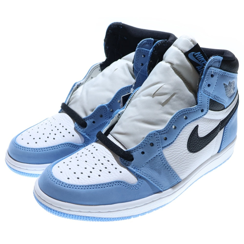NIKE(ナイキ) AIR JORDAN 1 RETRO HIGH OG UNIVERCITY BLUE エアジョーダン1 ユニバーシティーブルー ハイカットスニーカー ブルー/ホワイト US8.5/26.5cm 555088-134