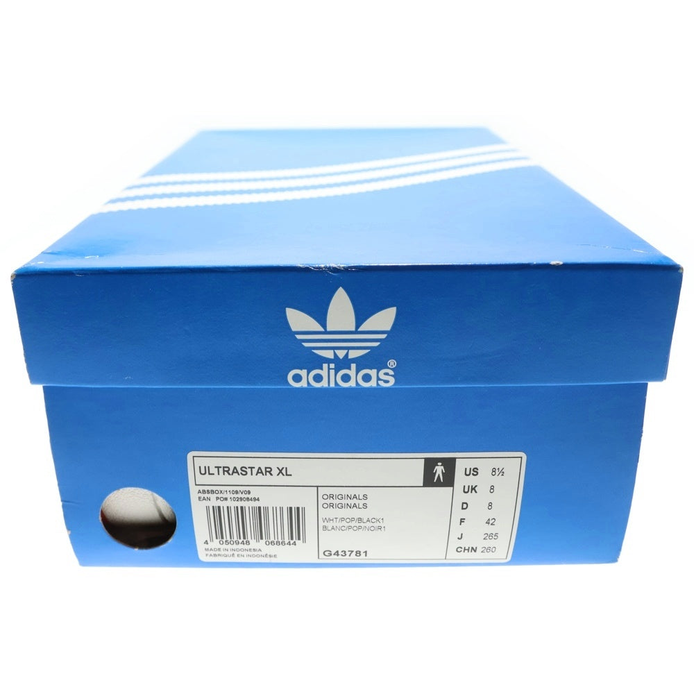 adidas(アディダス) 【2011年製 観賞用】 ULTRASTAR XL ウルトラスター XL ローカットスニーカー ホワイト/レッド US8.5/26.5cm G43781