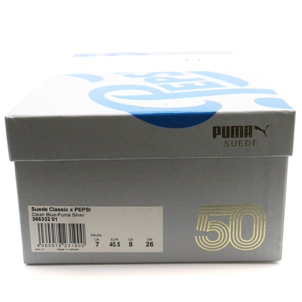 PUMA(プーマ) ×PEPSI SUEDE CLASSIC ペプシ スウェード クラシック ローカットスニーカー ブルー US8/26cm 366332-01