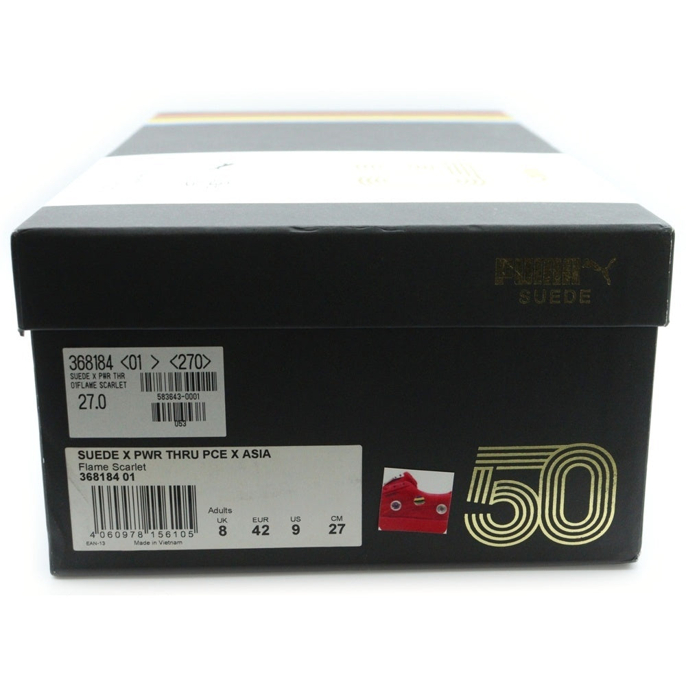 PUMA(プーマ) ×PWR THRU PCE SUEDE パワースルー スウェード ローカットスニーカー レッド US9/27cm 368184-01