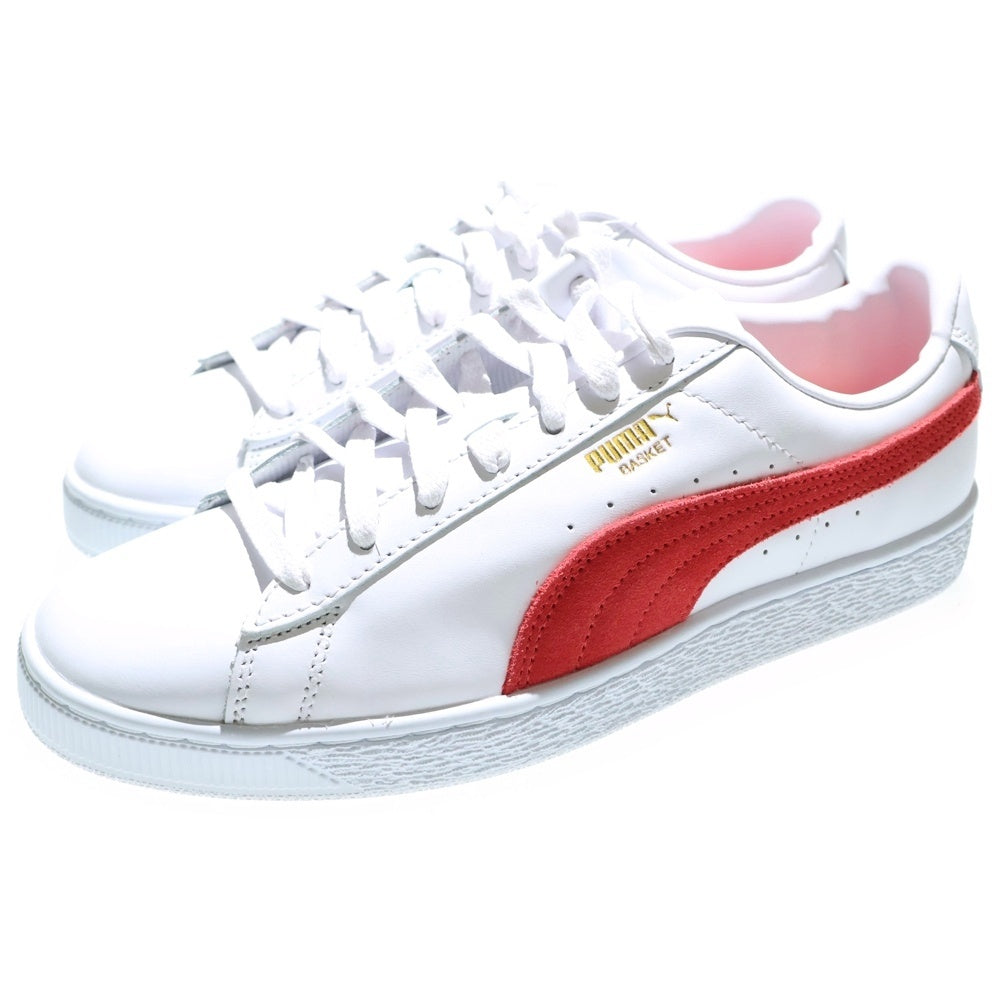 PUMA(プーマ) BASKET CLASSIC 75Y バスケット クラシック ローカットスニーカー ホワイト/レッド US8.5/26.5cm 394338-01
