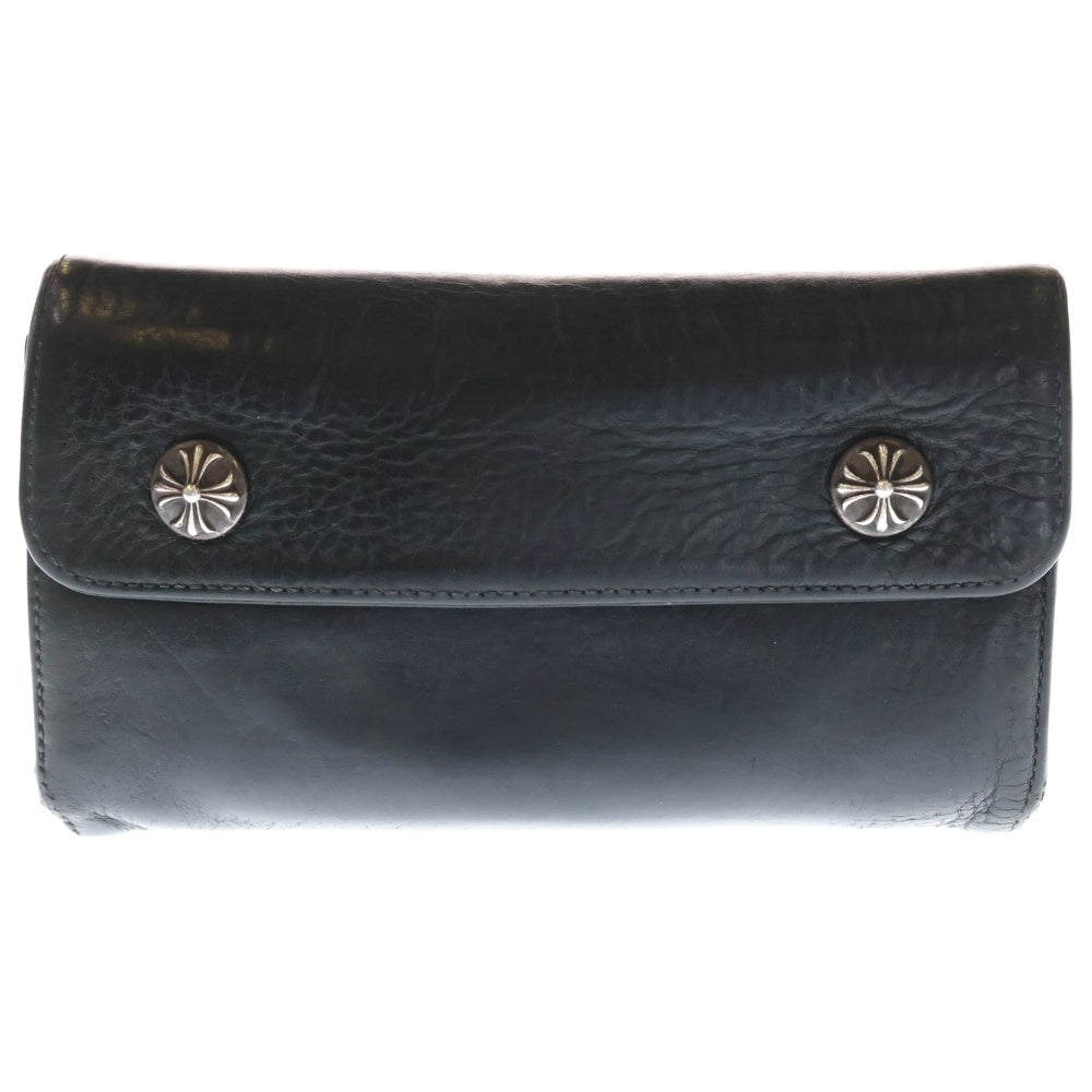 CHROME HEARTS(クロムハーツ) WAVE ウェーブ レザーウォレット 財布 ブラック BCA374