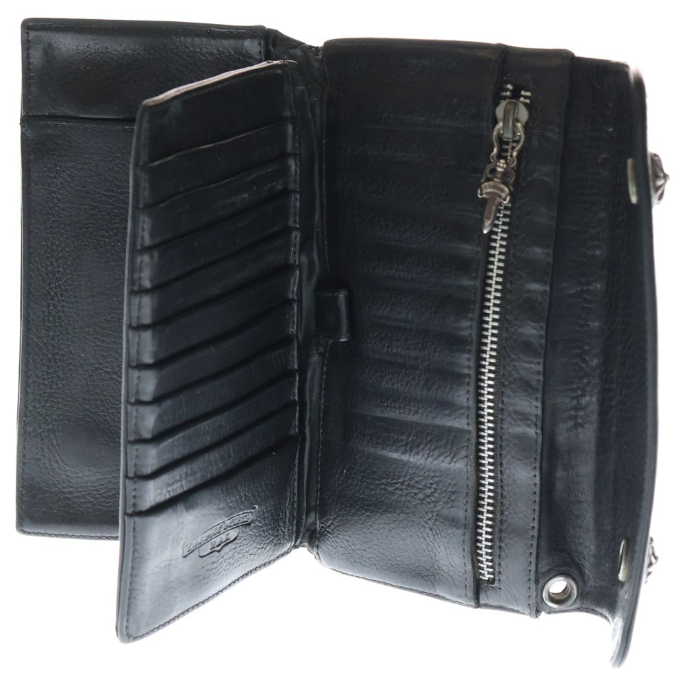 CHROME HEARTS(クロムハーツ) WAVE ウェーブ レザーウォレット 財布 ブラック BCA374