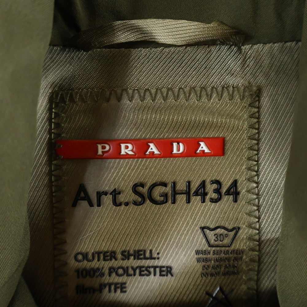 PRADA SPORT(プラダ スポーツ) ジップアップ マルチポケット ナイロンジャケット カーキ SGH434