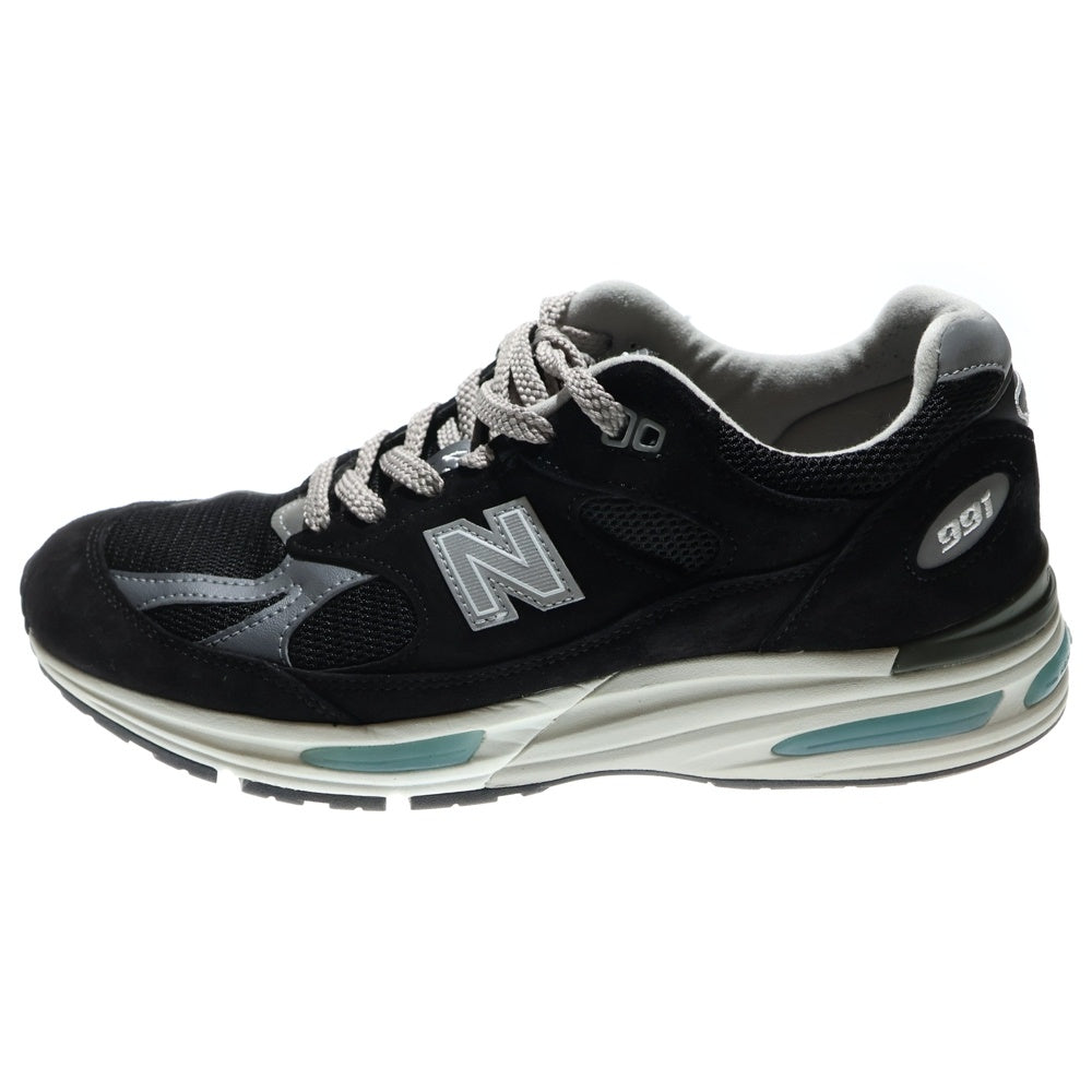New Balance(ニューバランス) U991BK2 スエード ローカットスニーカー ブラック US8/26cm