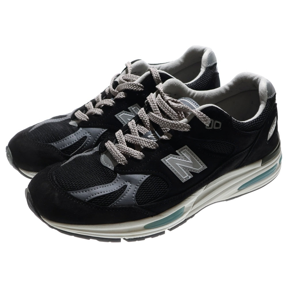 New Balance(ニューバランス) U991BK2 スエード ローカットスニーカー ブラック US8/26cm