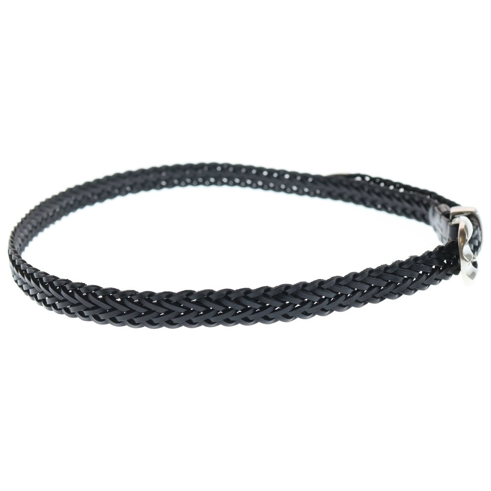 SLOWSLOW(スロウ) HERBIE MESH BELT ハービー 編み込み メッシュベルト ブラック/シルバー