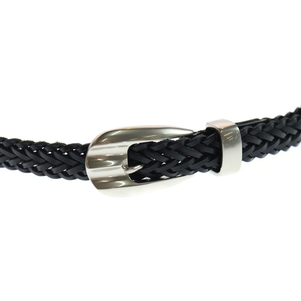 SLOWSLOW(スロウ) HERBIE MESH BELT ハービー 編み込み メッシュベルト ブラック/シルバー