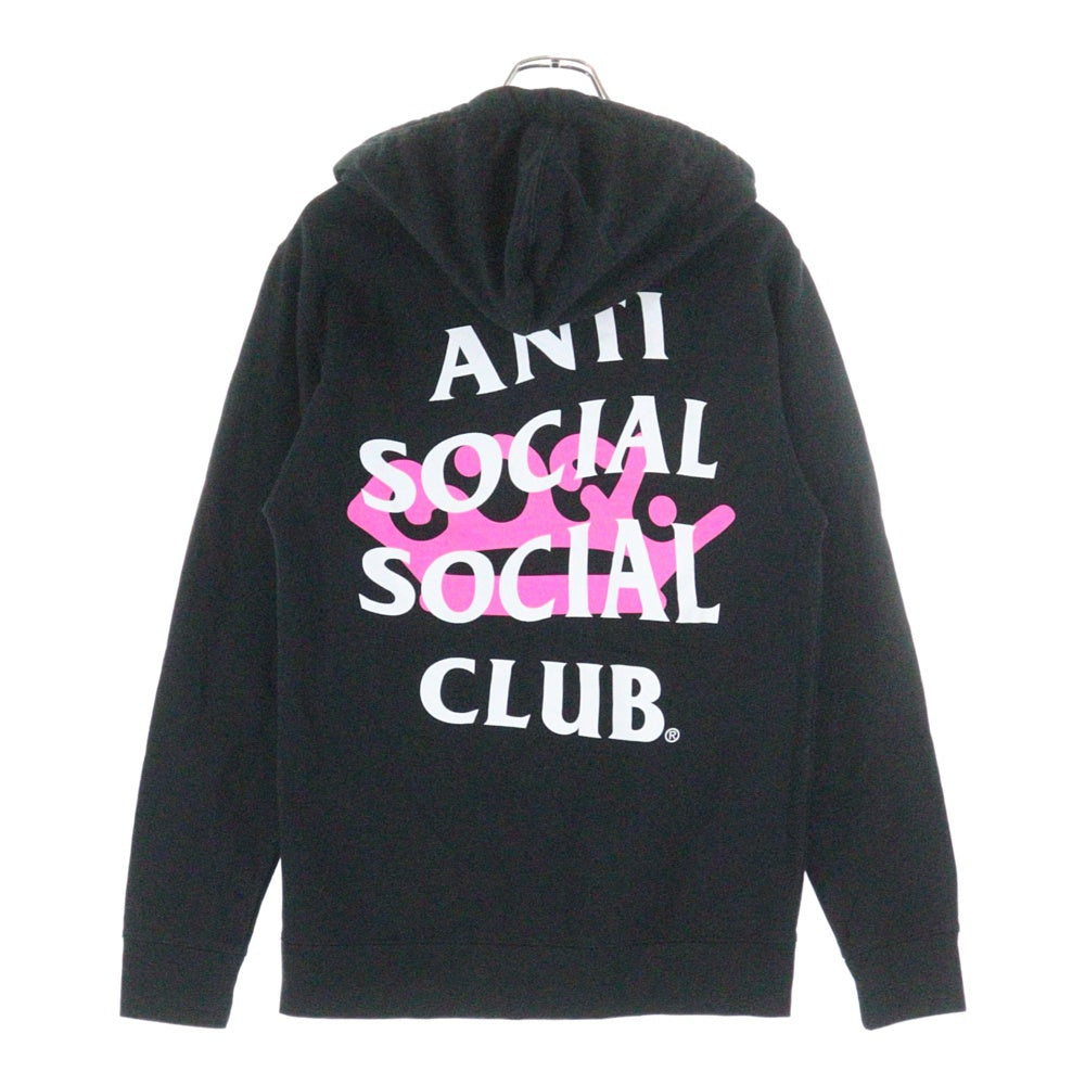ANTI SOCIAL SOCIAL CLUB(アンチソーシャルソーシャルクラブ) ロゴプリント スウェット プルオーバー パーカー ブラック