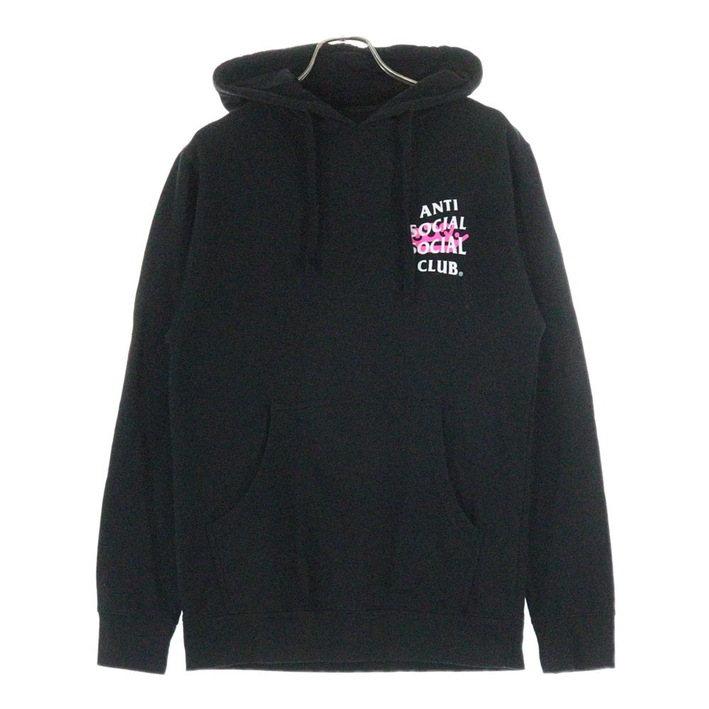 ANTI SOCIAL SOCIAL CLUB(アンチソーシャルソーシャルクラブ) ロゴプリント スウェット プルオーバー パーカー ブラック