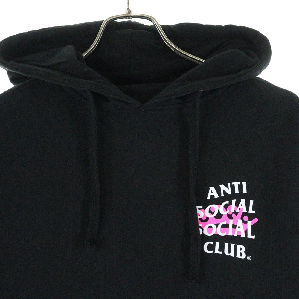 ANTI SOCIAL SOCIAL CLUB(アンチソーシャルソーシャルクラブ) ロゴプリント スウェット プルオーバー パーカー ブラック