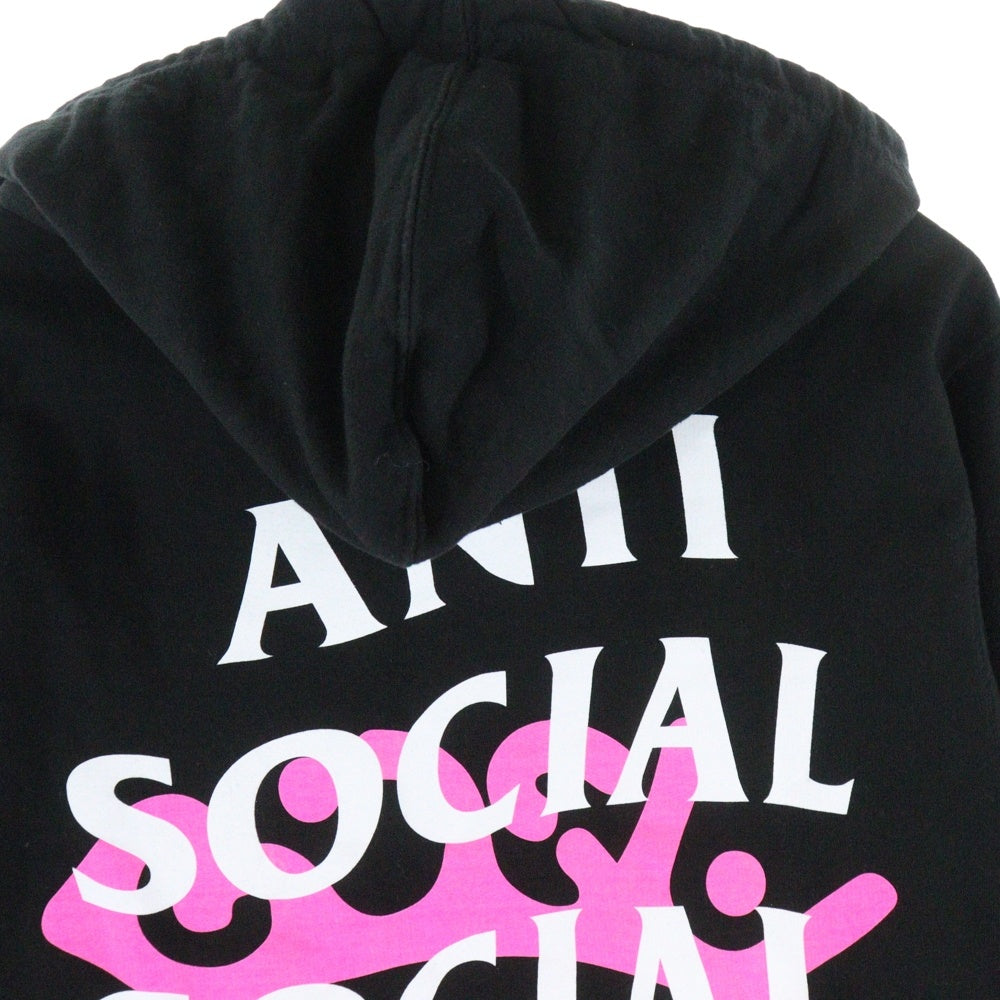 ANTI SOCIAL SOCIAL CLUB(アンチソーシャルソーシャルクラブ) ロゴプリント スウェット プルオーバー パーカー ブラック