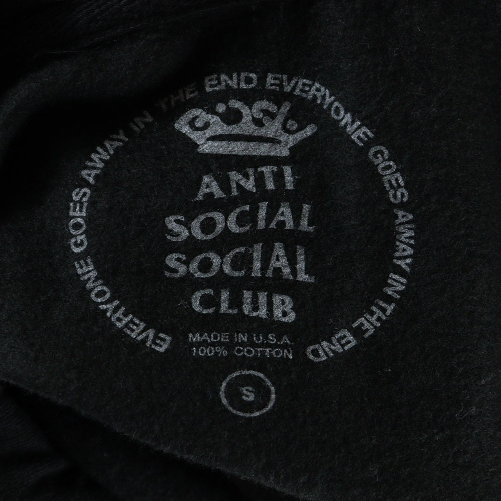 ANTI SOCIAL SOCIAL CLUB(アンチソーシャルソーシャルクラブ) ロゴプリント スウェット プルオーバー パーカー ブラック