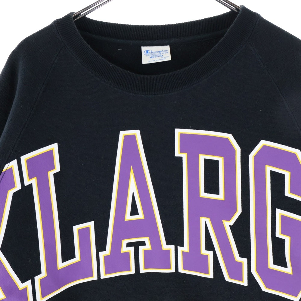CHAMPION(チャンピオン) ×X-LARGE エクストララージ リバースウィーブ ロゴプリント スウェット トレーナー ブラック C8-W016