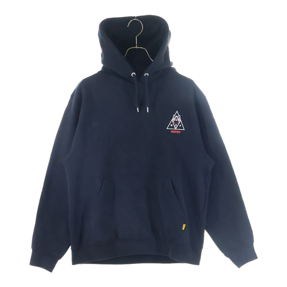 HUF(ハフ) ×FR2 YEAR OF THE RABBIT HOODED SWEAT SHIRT エフアールツー ラビット プリント スウェットプルオーバーパーカー ブラック