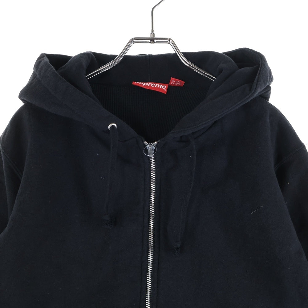 SUPREME(シュプリーム) 18AW Thermal Zip Up Sweatshirt 裏地サーマル ジップアップ スウェットシャツ フーディー パーカー ブラック