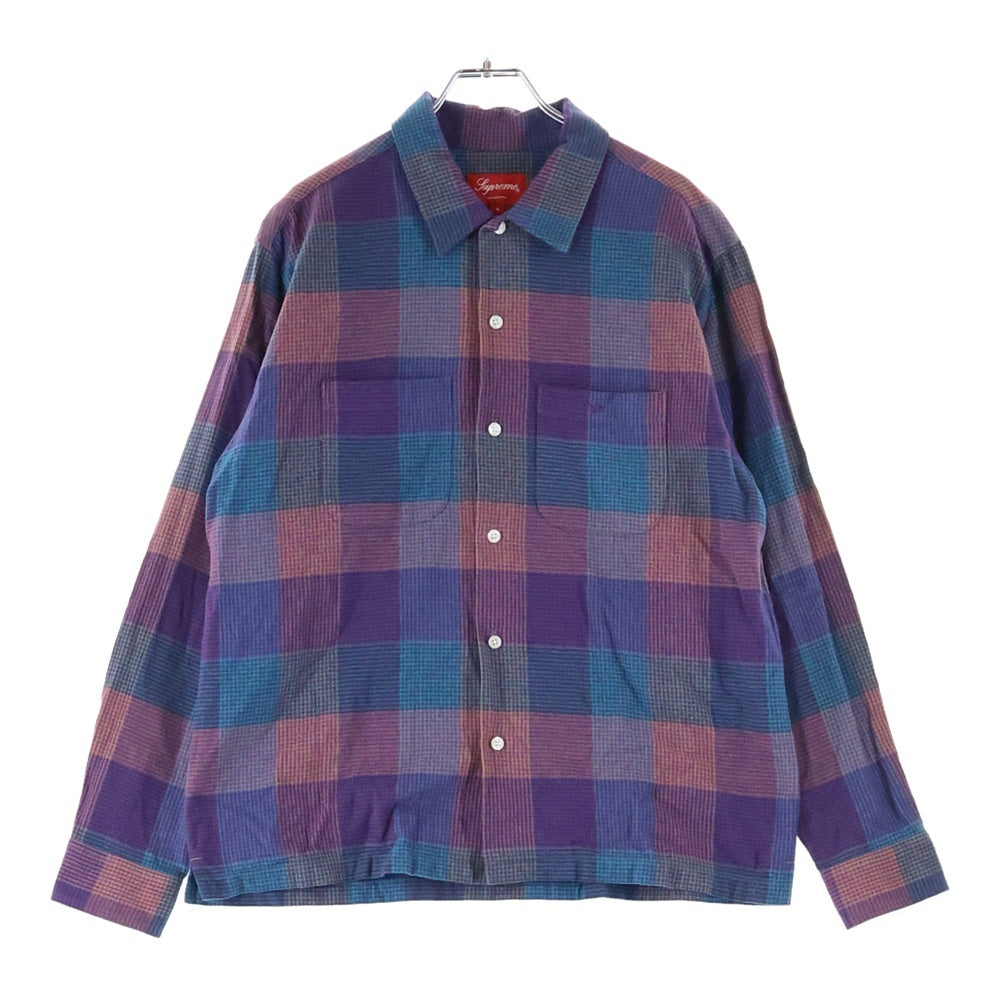 SUPREME(シュプリーム) 21AW Plaid Flannel Shirt プレイド フランネル 長袖シャツ パープル