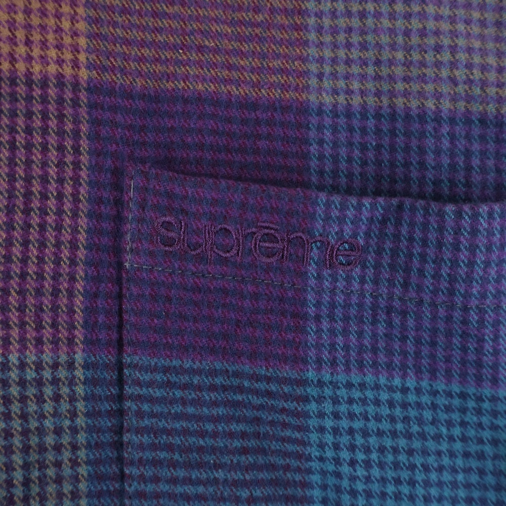 SUPREME(シュプリーム) 21AW Plaid Flannel Shirt プレイド フランネル 長袖シャツ パープル