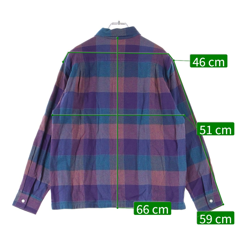 SUPREME(シュプリーム) 21AW Plaid Flannel Shirt プレイド フランネル 長袖シャツ パープル
