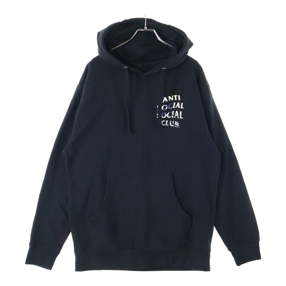 ANTI SOCIAL SOCIAL CLUB(アンチソーシャルソーシャルクラブ) ロゴプリント スウェットプルオーバーパーカー ブラック