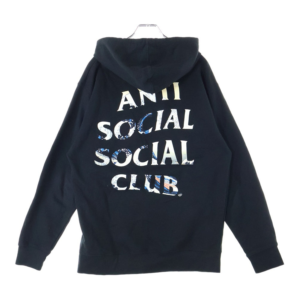 ANTI SOCIAL SOCIAL CLUB(アンチソーシャルソーシャルクラブ) ロゴプリント スウェットプルオーバーパーカー ブラック