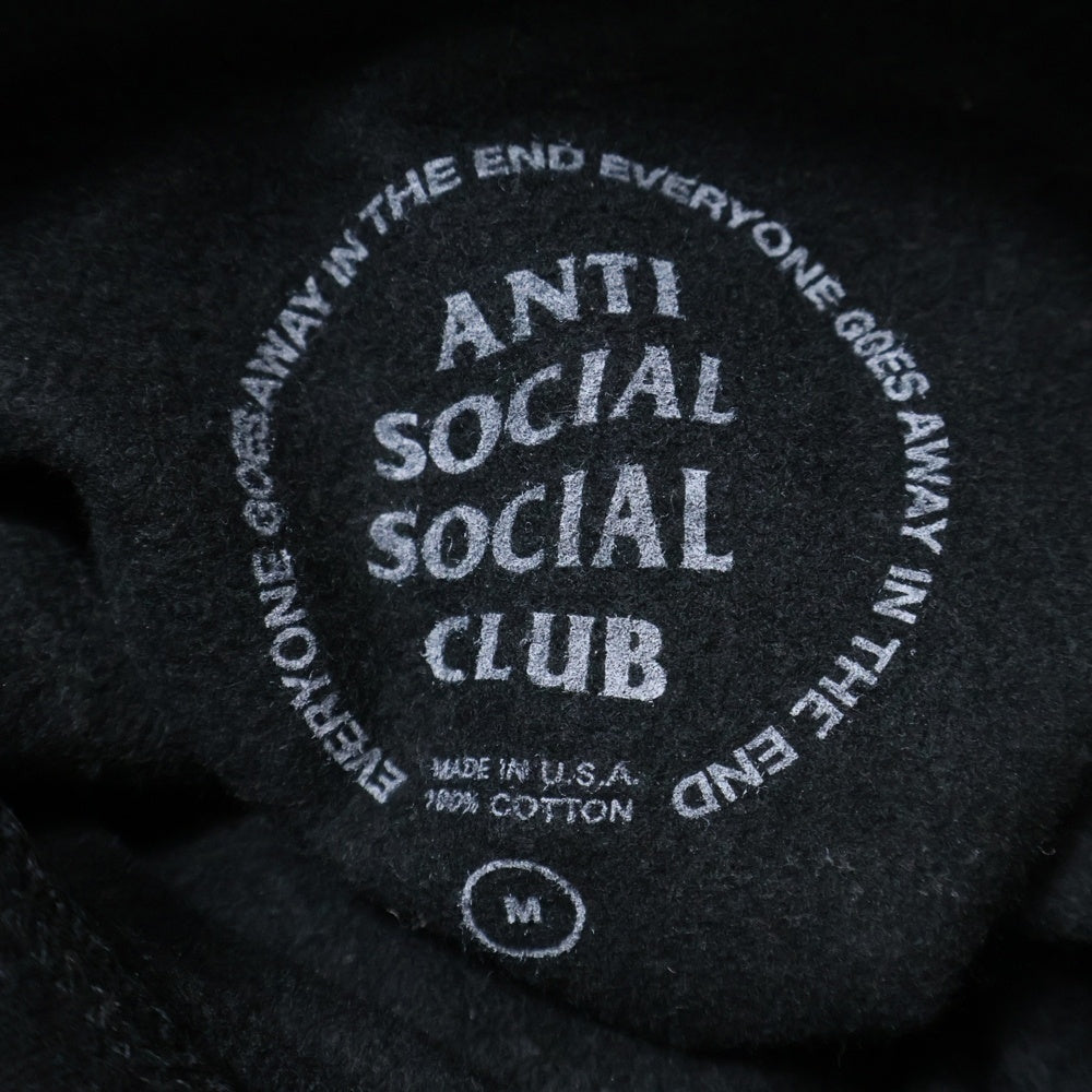 ANTI SOCIAL SOCIAL CLUB(アンチソーシャルソーシャルクラブ) ロゴプリント スウェットプルオーバーパーカー ブラック