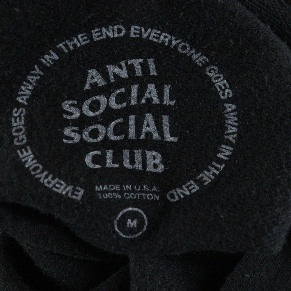 ANTI SOCIAL SOCIAL CLUB(アンチソーシャルソーシャルクラブ) ×FRAGMENT DESIGN フラグメントデザイン ロゴプリント スウェットプルオーバーパーカー ブラック/ブルー