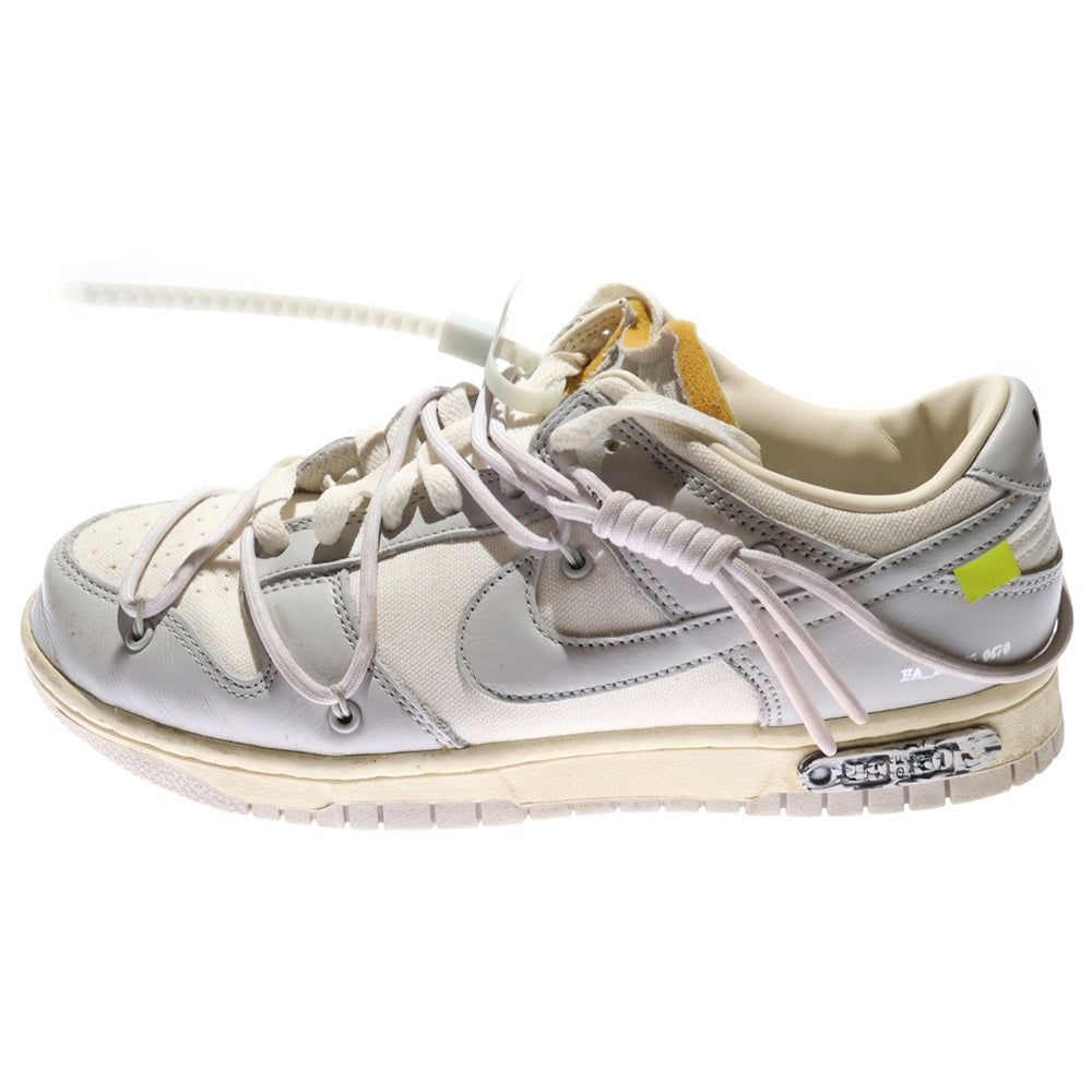NIKE(ナイキ) ×OFF-WHITE DUNK LOW 1 OF 50 オフホワイト ダンク ローカットスニーカー グレー US8/26cm DM1602-123