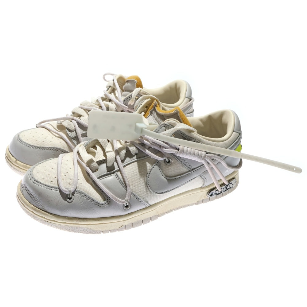 NIKE(ナイキ) ×OFF-WHITE DUNK LOW 1 OF 50 オフホワイト ダンク ローカットスニーカー グレー US8/26cm DM1602-123