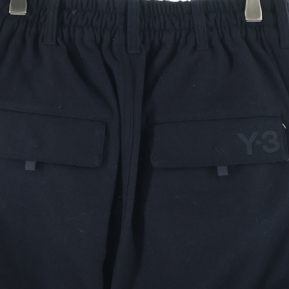 Y-3(ワイスリー) M CL WOOL FLANNEL CARGO PANT ウールフランネル カーゴ ジョガーパンツ ブラック HM9340