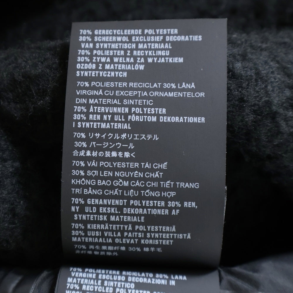 PRADA SPORT(プラダ スポーツ) 22AW Recycled Fleece Hooded Jacket ダブルフリース リサイクルテクニカルファブリック ジップアップ ボア パーカー ジャケット ブラック SGB926