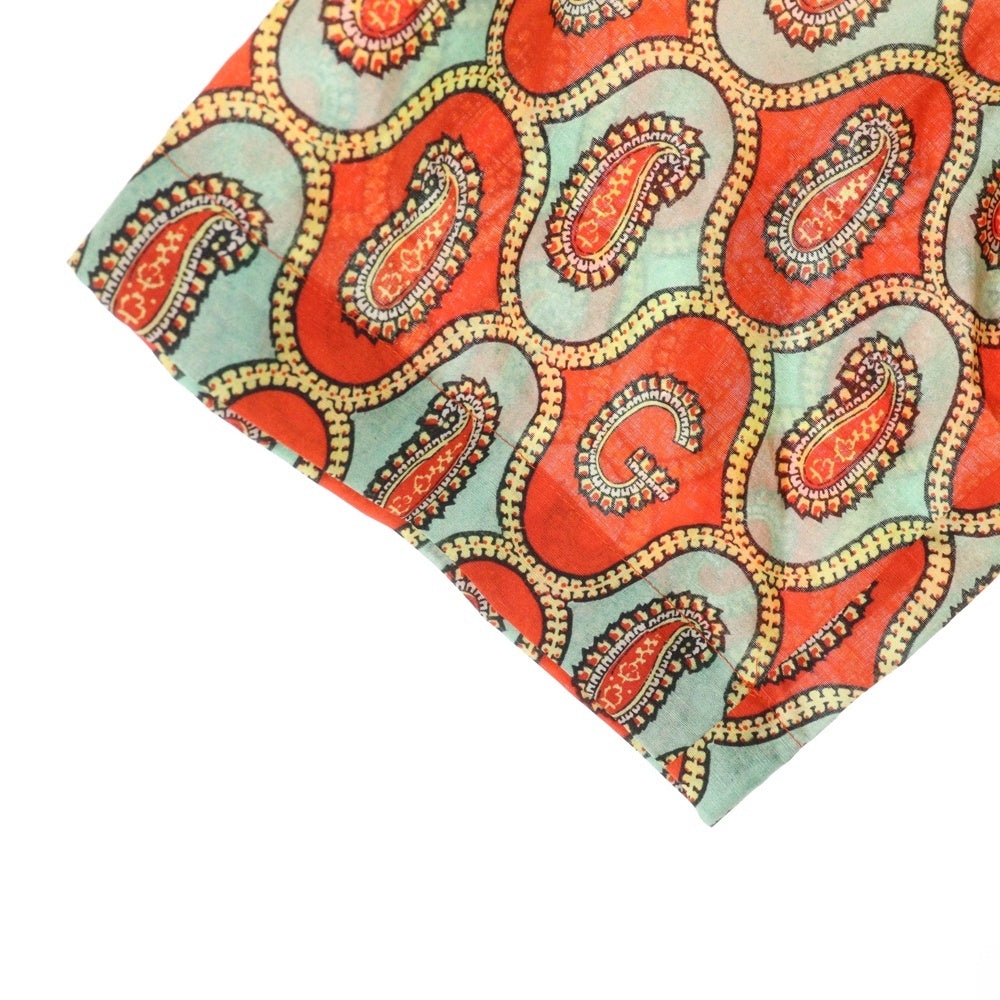 GUCCI(グッチ) 21AW Gペイズリー リネン 総柄 半袖シャツ オレンジ 653979 ZAGQ1