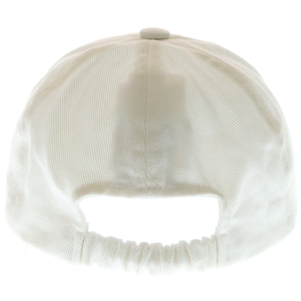 PATOU(パトゥー) 23SS ロゴ刺繍 ベースボールキャップ 帽子 ホワイト レディース 23S-AC040-0132