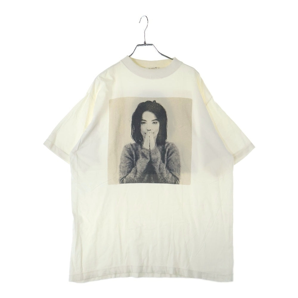 VINTAGE(ヴィンテージ) 90S BJORK 1993 Debut RAW ヴィンテージ ビョーク デビュー フォトプリント 半袖 Tシャツ ホワイト