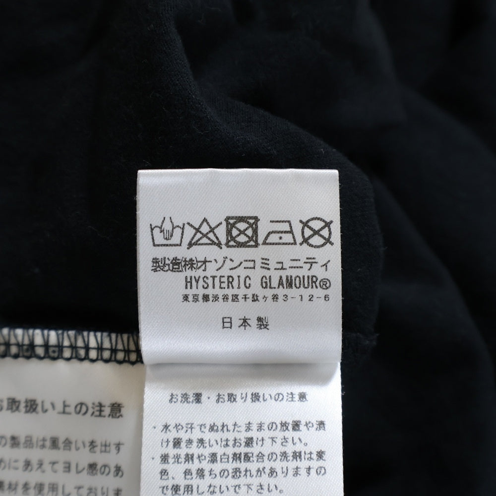 HYSTERIC GLAMOUR(ヒステリックグラマー) 24SS HG WOMAN フォトプリントクルーネック 半袖 Tシャツ カットソー ブラック 02241CT38