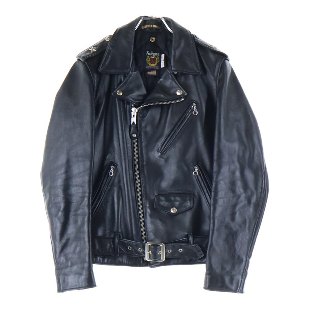 SCHOTT(ショット) 613UHT HORSEHIDE ONESTAR TALL ホースハイド ワンスター ダブルライダース レザージャケット ブラック 7416