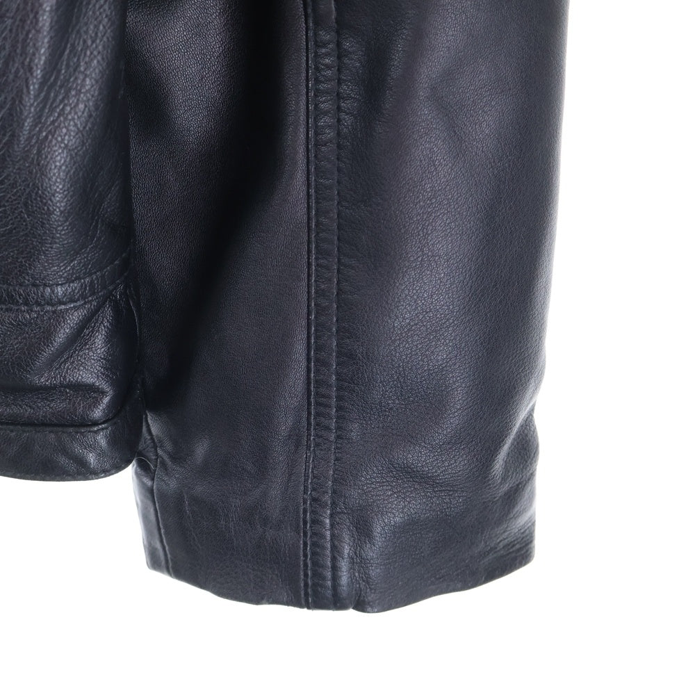 Levi's(リーバイス) ラムレザー 裏地キルティング ジップアップ レザージャケット ブラック PC9-A8564-0000