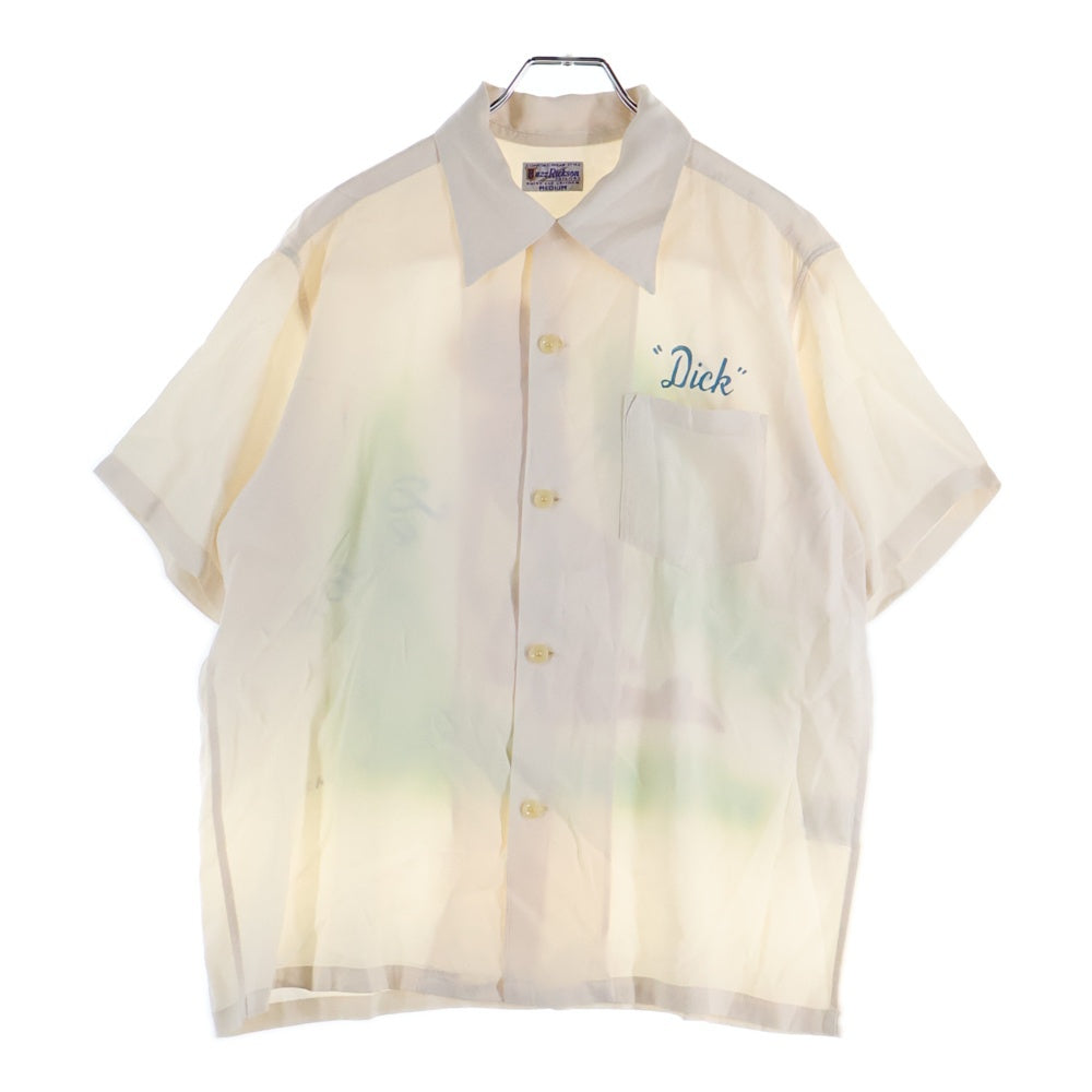 Buzz Rickson's(バズリクソンズ) AIRBRUSH HAND PAINT OPEN SHIRT ハンドペイント オープンカラー レーヨン ハワイアン 半袖シャツ ベージュ BR39106