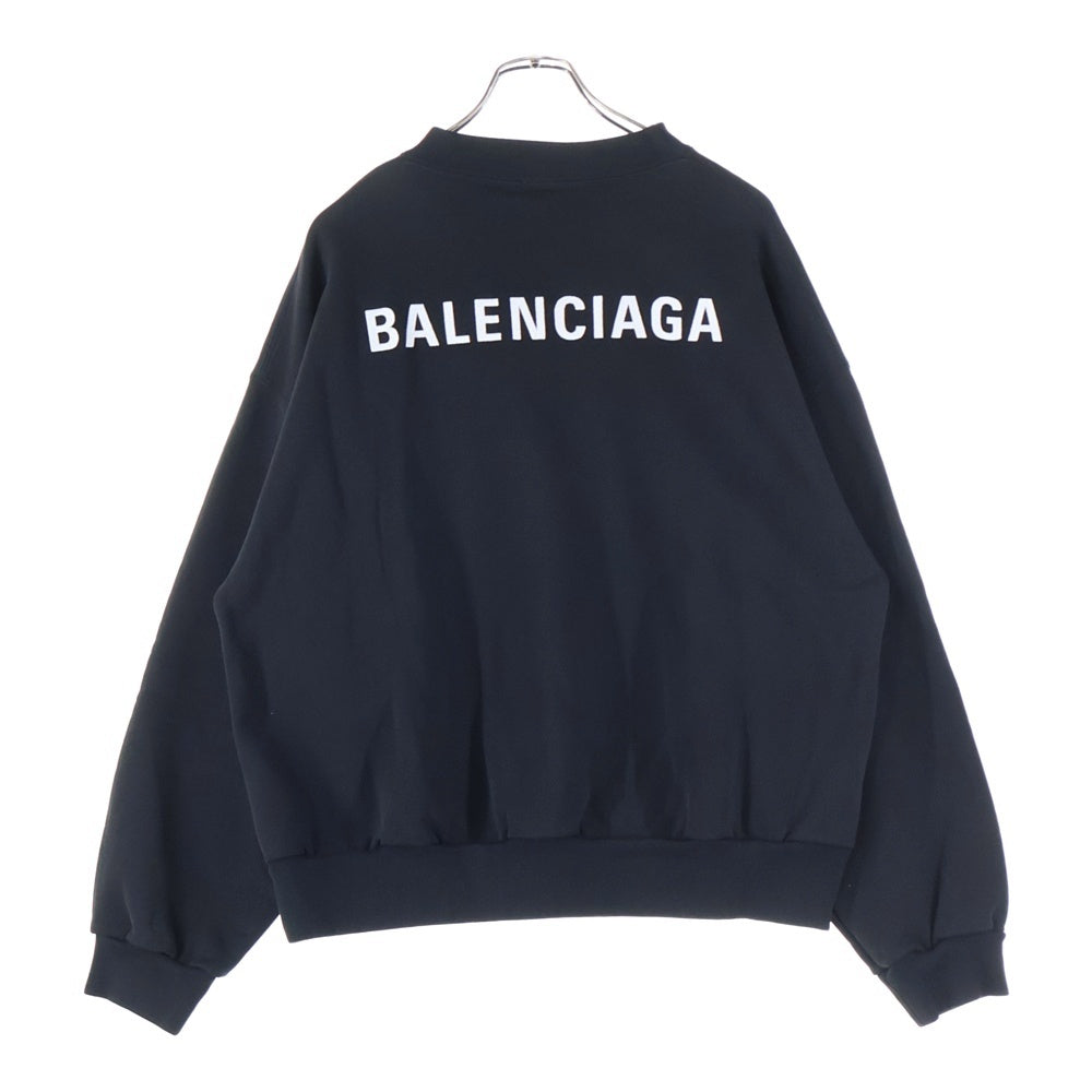 BALENCIAGA(バレンシアガ) ロゴ刺繍 スウェット トレーナー ブラック