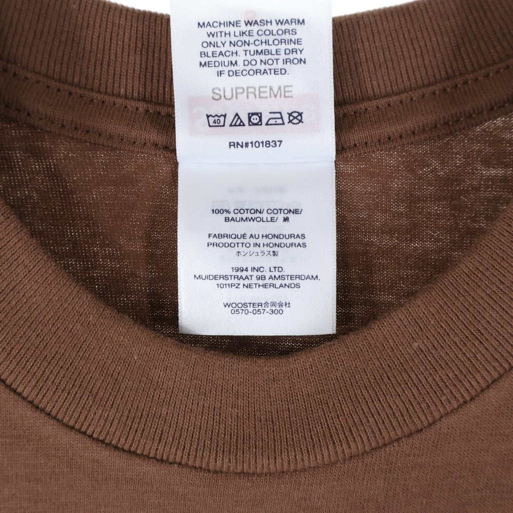 SUPREME(シュプリーム) 25AW Snowman Tee スノーマンプリント クルーネック半袖Tシャツ カットソー ブラウン