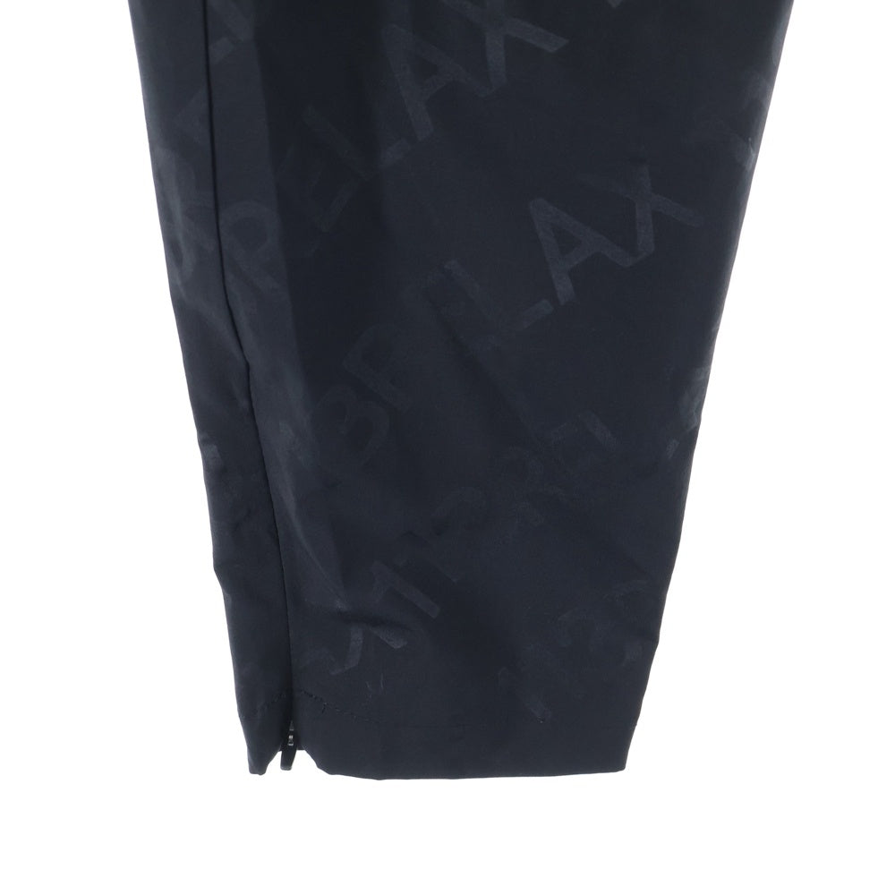 1 PIU 1 UGUALE 3 RELAX(ウノピゥウノウグァーレトレ) RUNNIG DIAGONAL LOGO PANTS ランニング ダイアゴナルロゴ ナイロン ジョガーパンツ ブラック USB-23014