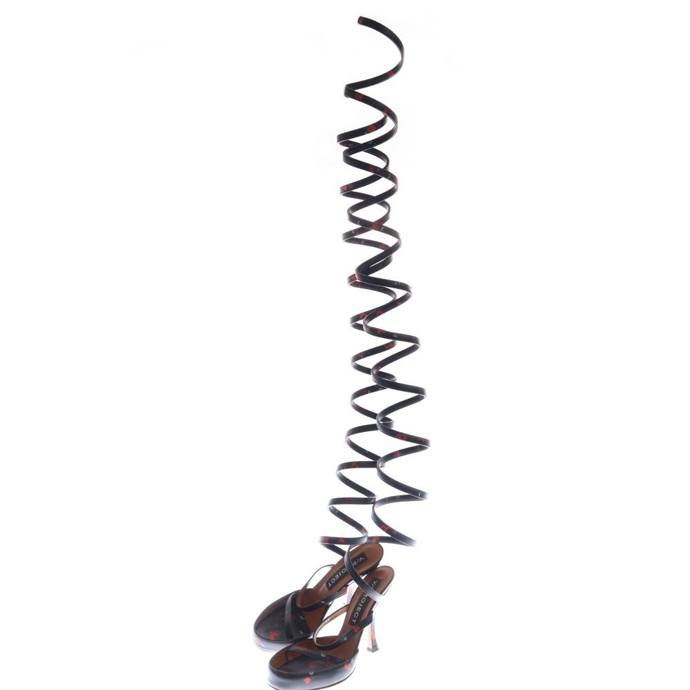 Y/PROJECT(ワイプロジェクト) スパイラル デザイン レザー ヒール パンプス ブラック レディース