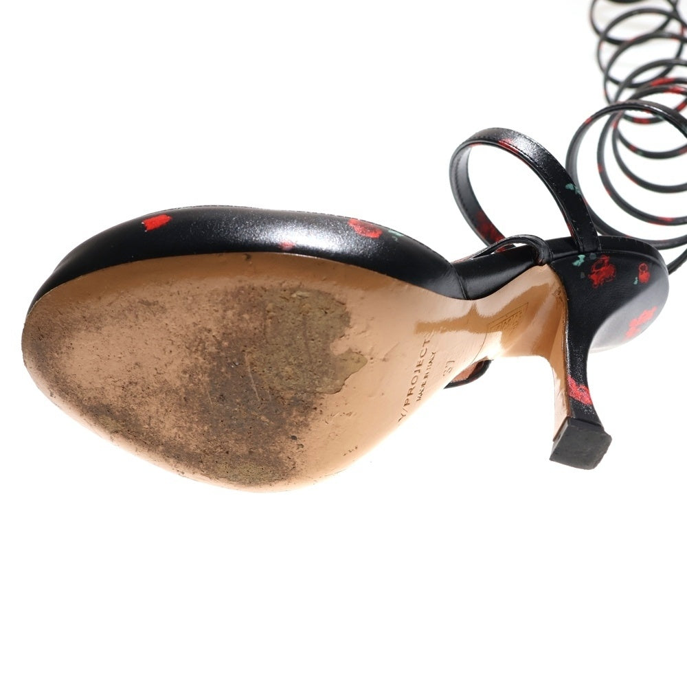 Y/PROJECT(ワイプロジェクト) スパイラル デザイン レザー ヒール パンプス ブラック レディース